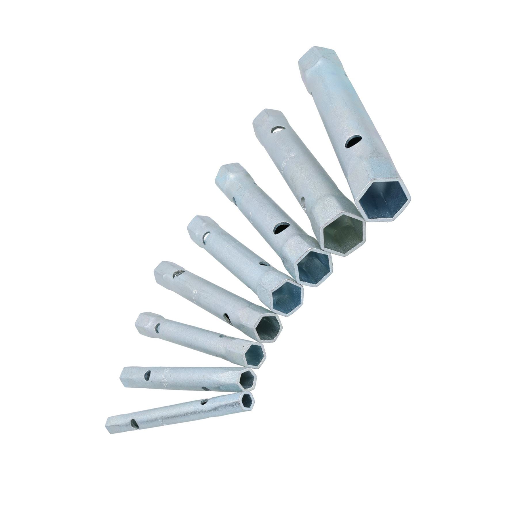 Metric Box Spanner Wrench Tubular Torque Bar Set Plug Sockets 8pc 6 - 22mm