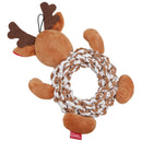 Jouet en peluche couinant en forme de renne pour chien, cadeau de Noël
