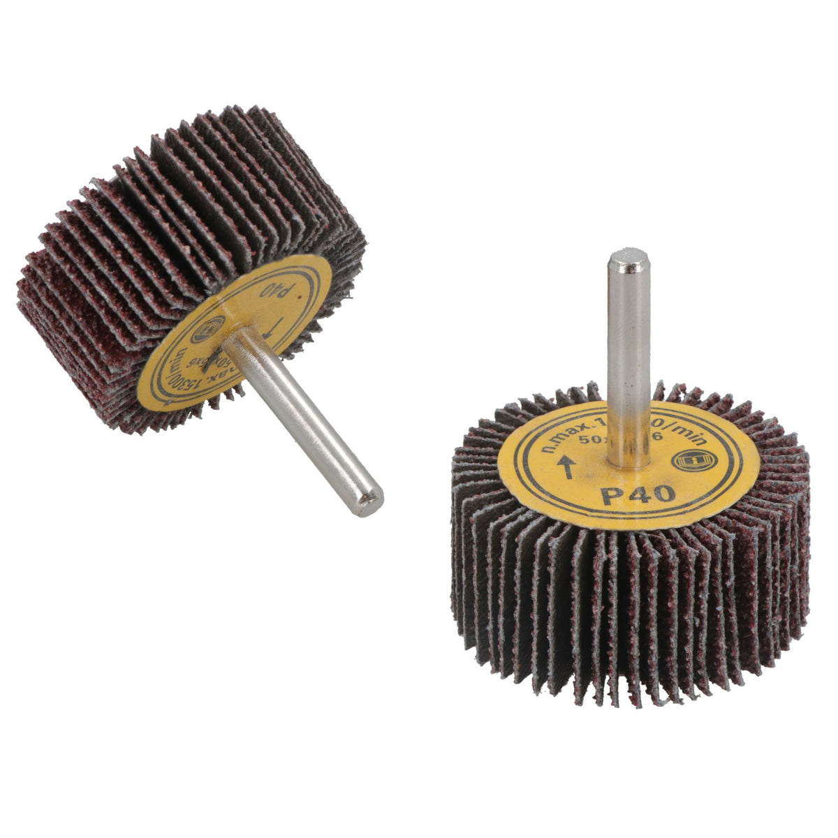 50mm 40 Grit Abrasive Flap Wheel Discs Sanding Rust Removal 6mm Shank