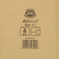 200pk Genuine Gold Jiffy Bag Airkraft Bubble Padded Mail Bag Envelope Size 1