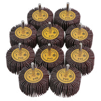 60mm 40 Grit Abrasive Flap Wheel Discs Sanding Rust Removal 6mm Shank