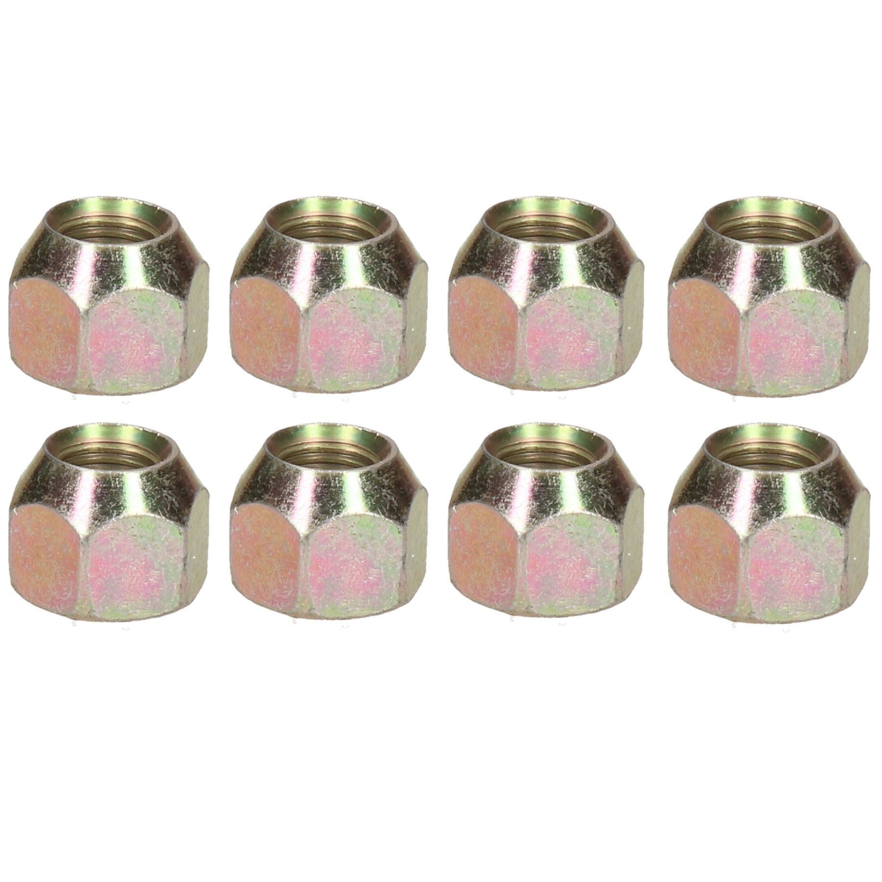 Lot de 8 écrous de roue coniques UNF 3/8" pour moyeux de suspension de remorque