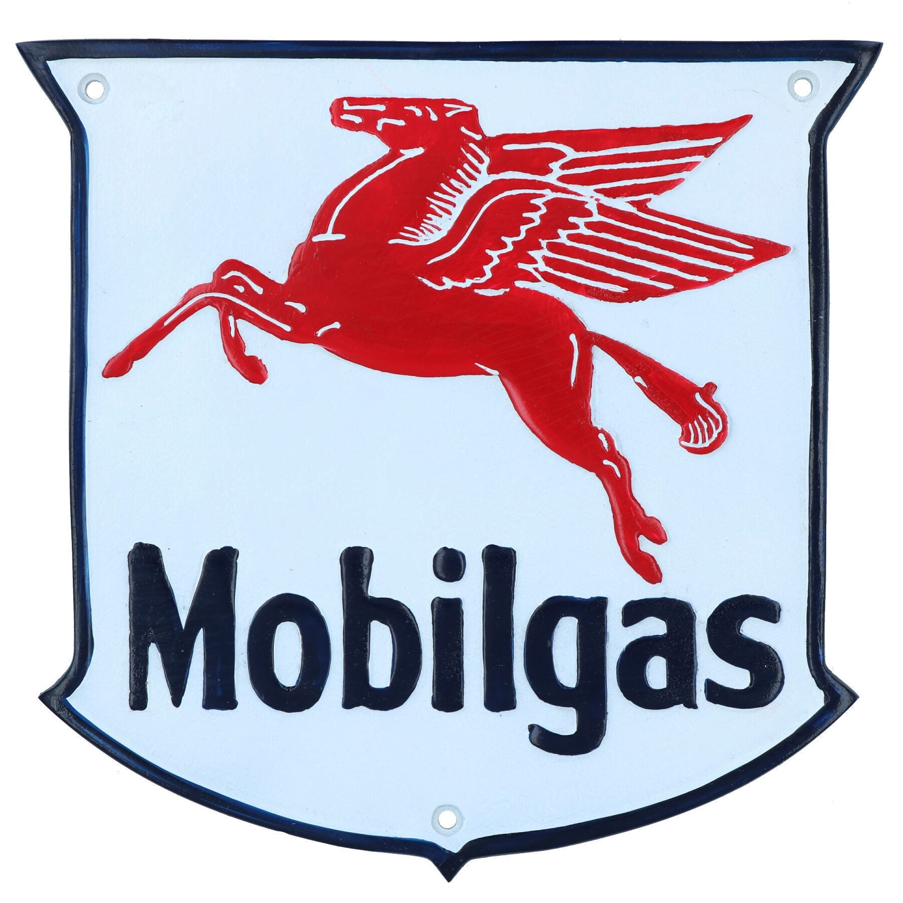 Plaque en aluminium Mobilgas pour porte de garage, garage, atelier, essence