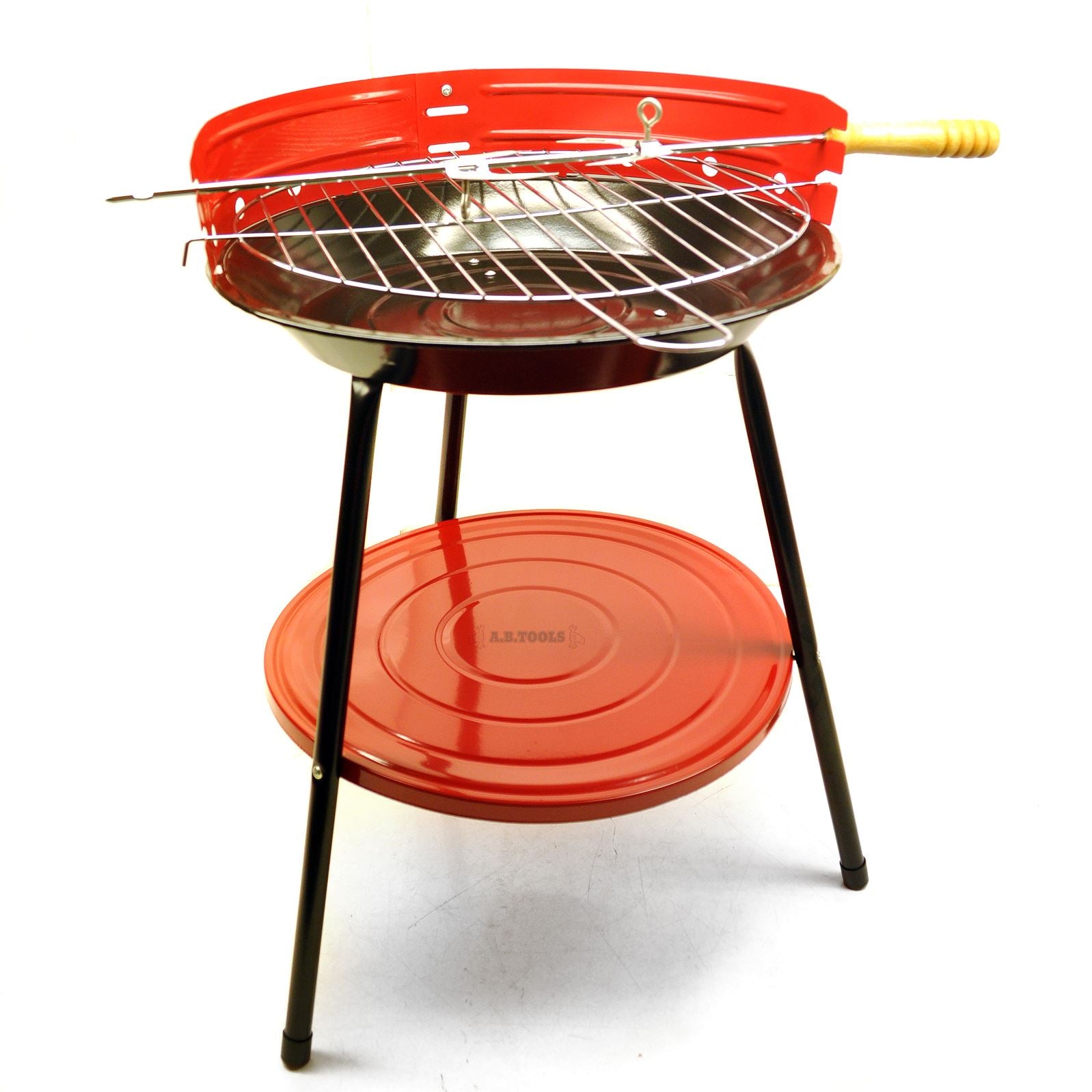 14" portable round charcoal barbecue with windshield outdoor garden/patio CMP07