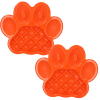 2PK Orange Interactive Dog Slow Feeder Food Accessories Control Fast Eating