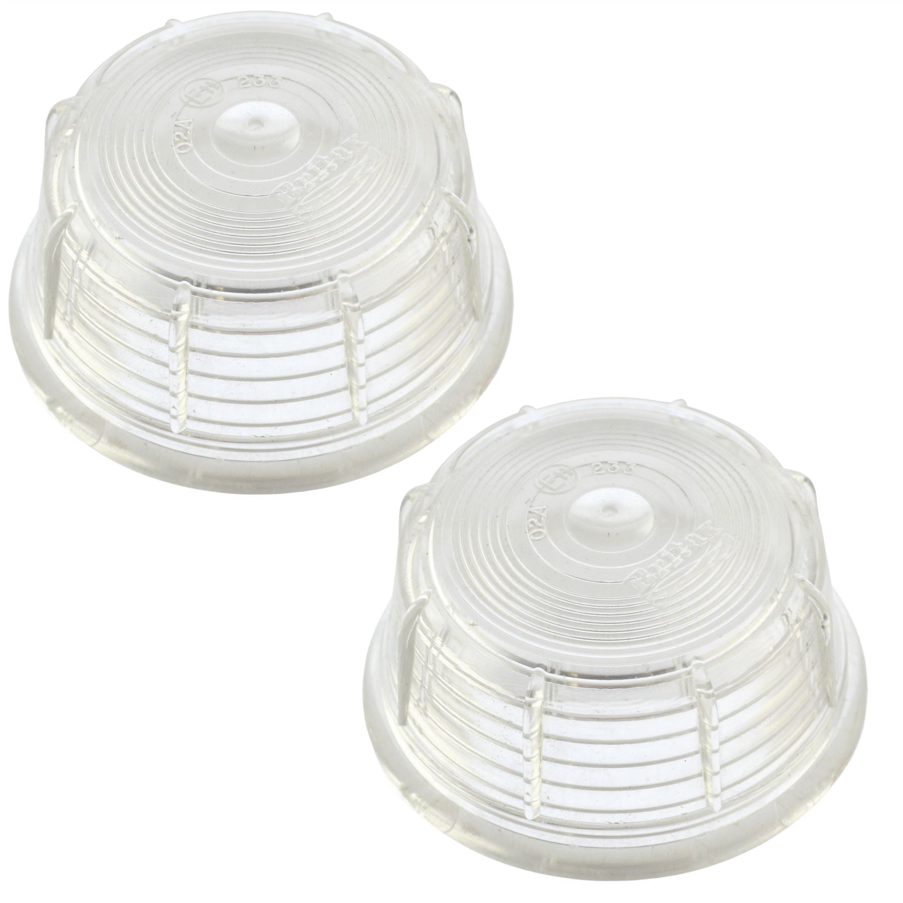 Britax Side Marker Replacement Lens WHITE Outline Light Lamp PAIR TR202