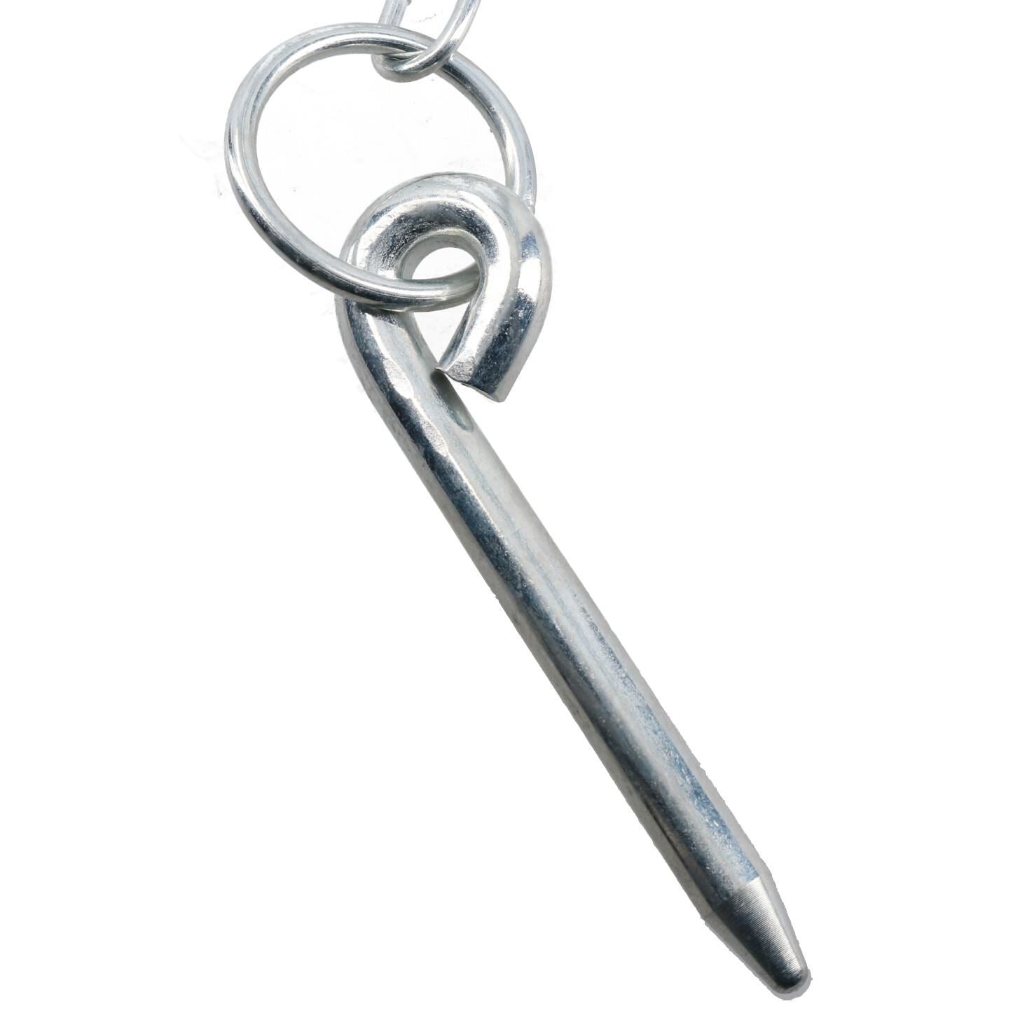 AB Tools Round Cotter Pin With Chain (10mm X 135mm) For Trailer Tipper Tailgate - Zinc Plated Steel