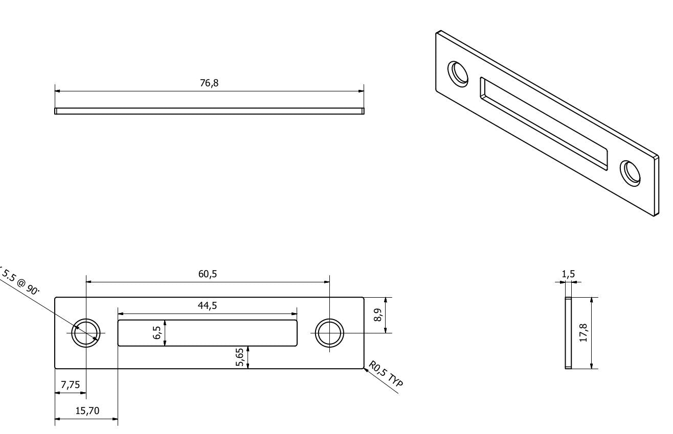 Loquet de verrouillage de porte encastré pour remorques, camions, poignée de casier