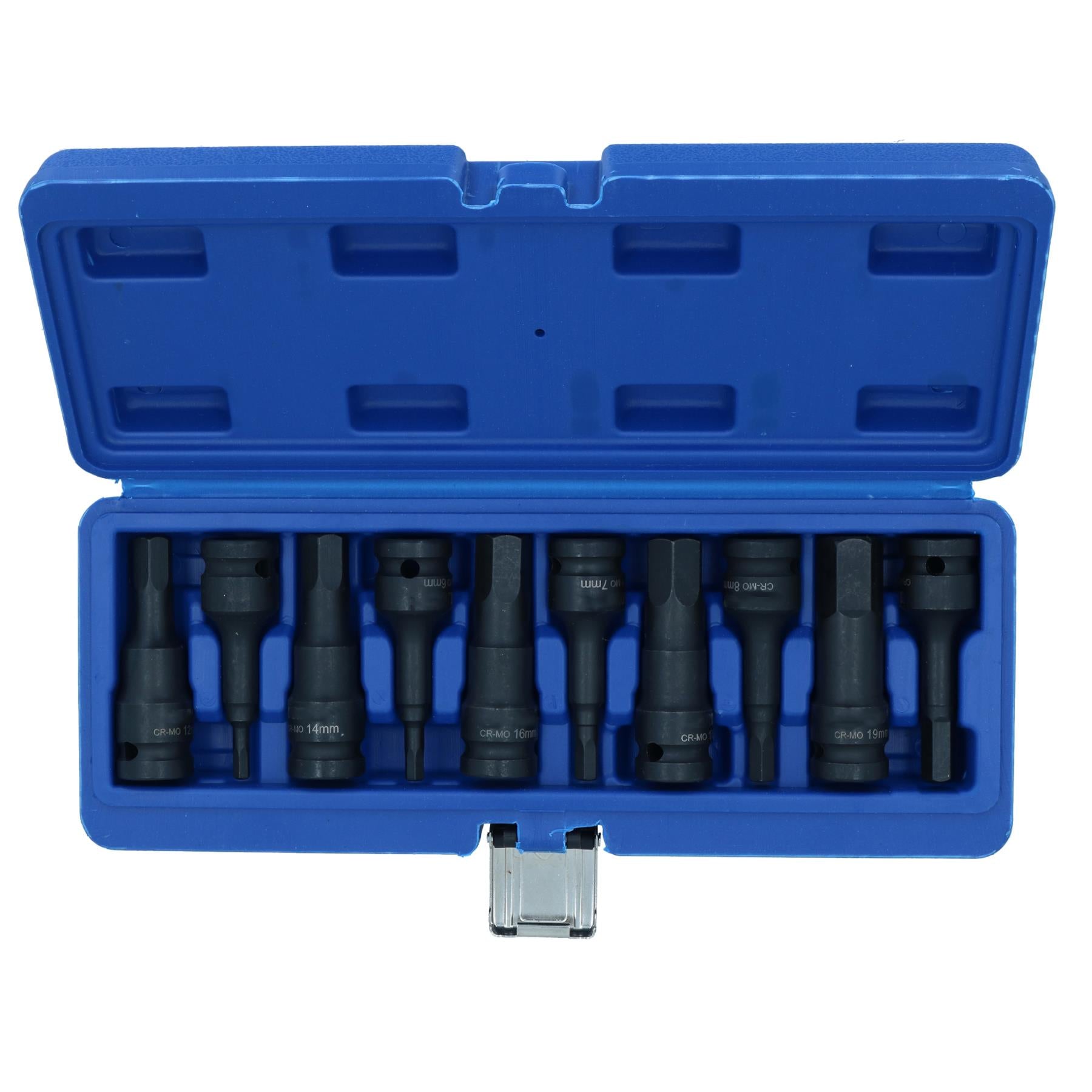 Metric MM Impact Impacted Allen hex Key Sockets Extra Long 5mm – 19mm 10pc