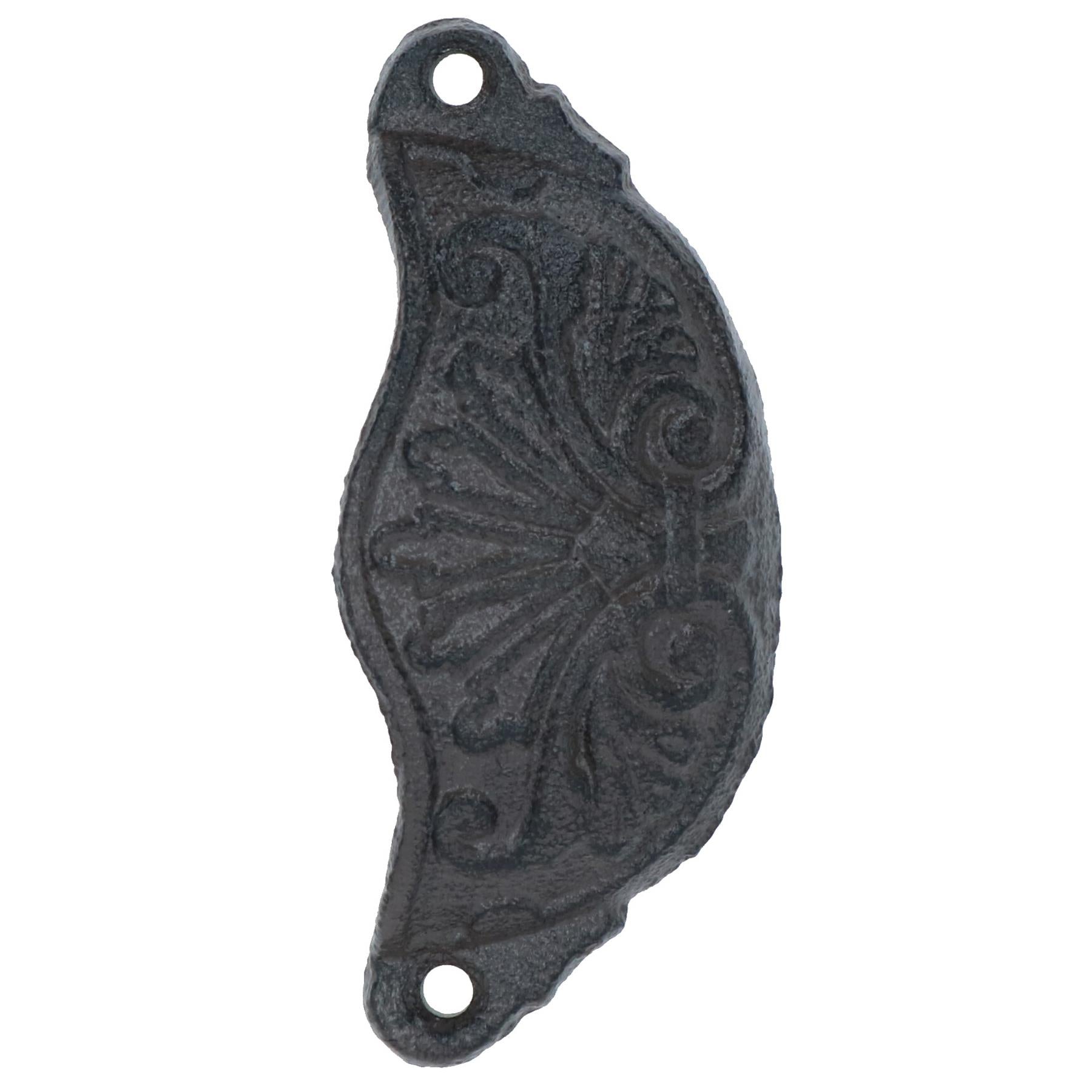 Furniture Door Pull Handle Cast Iron Cupboard Drawer Chest Shell Cup Clam