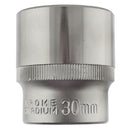 30mm 1/2" Dr Socket Super Lock Metric Shallow CRV Knurl Grip 6 Point TE785