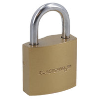 32mm Iron Padlock Security Lock Brass Finish with Hardened Steel Shackle