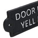 Door Bell Broken Yell Ding Dong Cast Iron Sign Plaque Wall Gate House Garden
