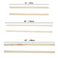 Vogelsitzstange aus Holz für Kanarienvögel, Wellensittiche, Nymphensittiche, Papageien, Vogelkäfig-Zubehör, verfügbare Größen: 12/16/19 Zoll