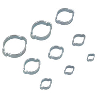 Colliers de serrage à double oreille pour tuyaux, colliers de serrage pour tuyaux hydrauliques, 175 pièces, 5 à 27 mm
