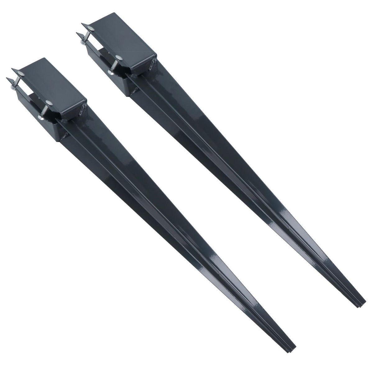 Fence Post Holder Support Drive In Spike Grey 75mm x 75mm x 750mm