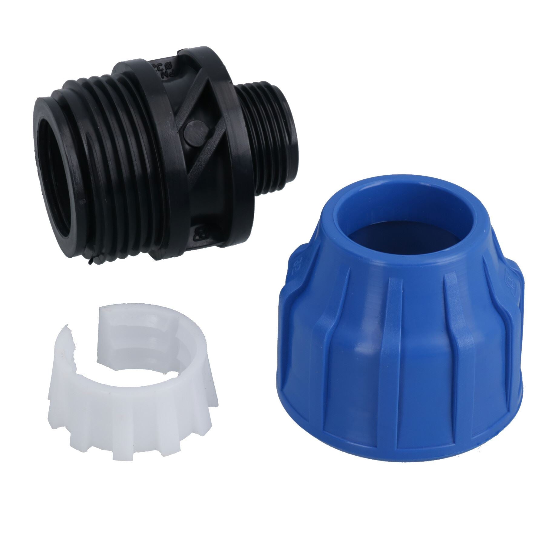 32mm x 1" MDPE Male Adapter Compression Coupling Fitting Water Pipe PN16