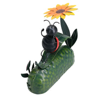 Miniature Life Metal Ladybird Slide Garden Home Gift Ornament 5x15x17cm