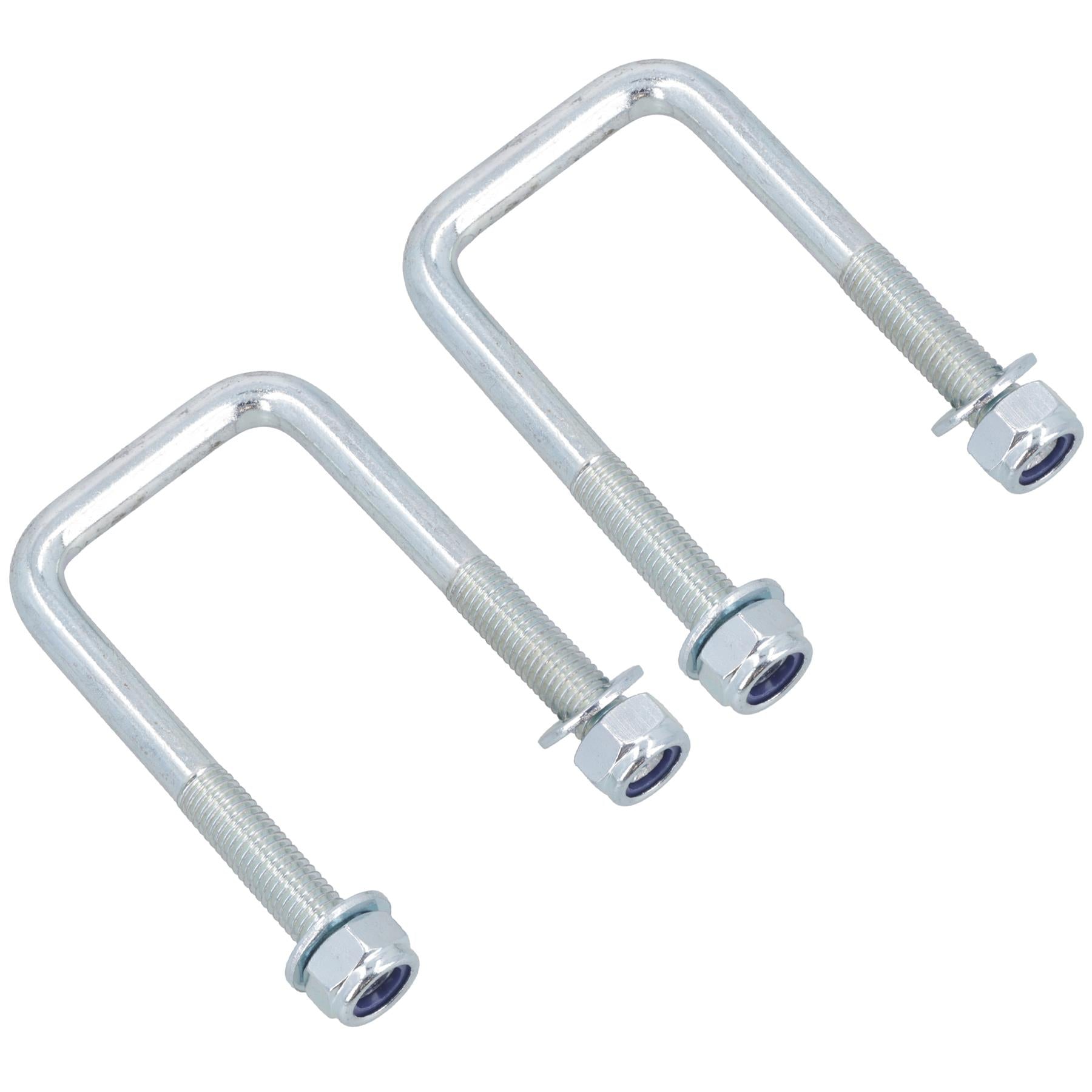 2 Single Parabolic Leaf Spring High Tensile U Bolt Nuts for Ifor Williams Trailers