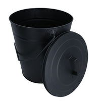 Coal Bucket With Lid & 5" Shovel Metal Ash Tidy Bin Coal Carrier Fire Log Burner