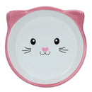 Pink Polka Cat Face Bowl Cat Kittens Small Food Water Bowl 15cm/300ml