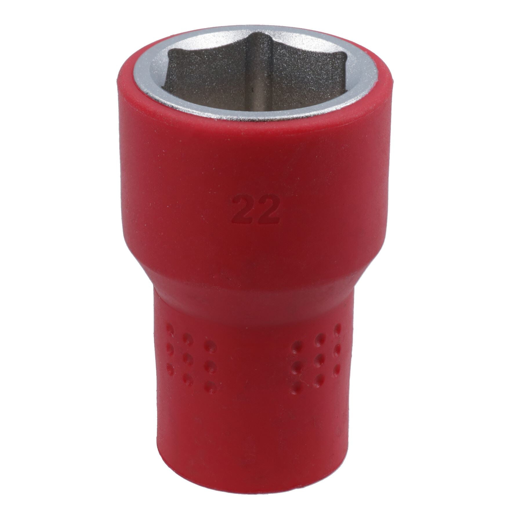 1/2in drive VDE Insulated Shallow Metric Socket 6 Sided Single Hex 1000 V