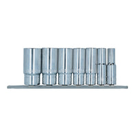 Douilles Whitworth BSF BSW 3/8" peu profondes et profondes 14 pièces 12 pans Bi-Hex