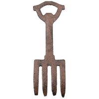 Cast Iron Rustic Fork & Spade Booze Poppers Bottle Opener Set