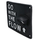 Go With The Flow Bottle Opener Beer Cast Iron Sign Gift Garage Door Shed Bar