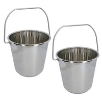 12L Stainless Steel Metal Bucket Pail Water Carrier Greenhouse Garden Plant BBQ
