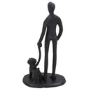 Man With Dog Silhouette Figurine Statue House Decor Ornament Cast Iron Home