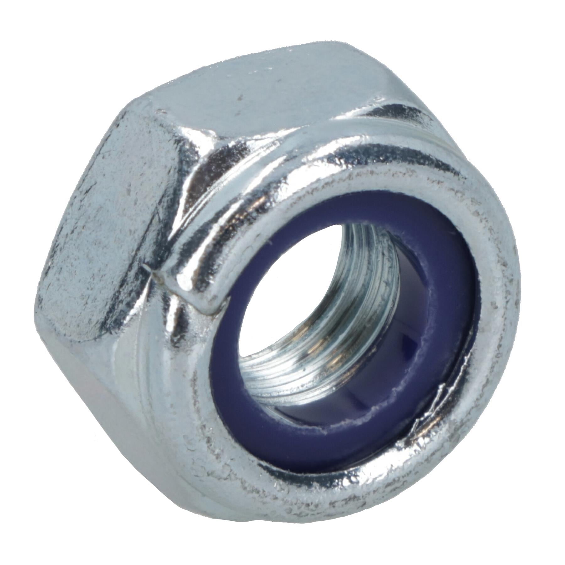 M10 x 1.5mm Nyloc Nut Fastener Hexagonal Metric Nuts Grade 8 Zinc Plated
