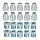 5/8 Zoll x 18 UNF Bremsleitungsverschraubungen aus Stahl, männlich und weiblich, für 3/8 Zoll Rohr, 20er-Pack