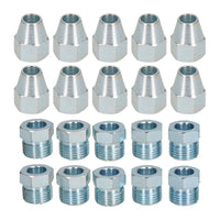 5/8 Zoll x 18 UNF Bremsleitungsverschraubungen aus Stahl, männlich und weiblich, für 3/8 Zoll Rohr, 20er-Pack