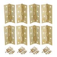 4” (100mm) Brass Plated Steel Door Cabinet Closet Gate Hinges Butt Hinge