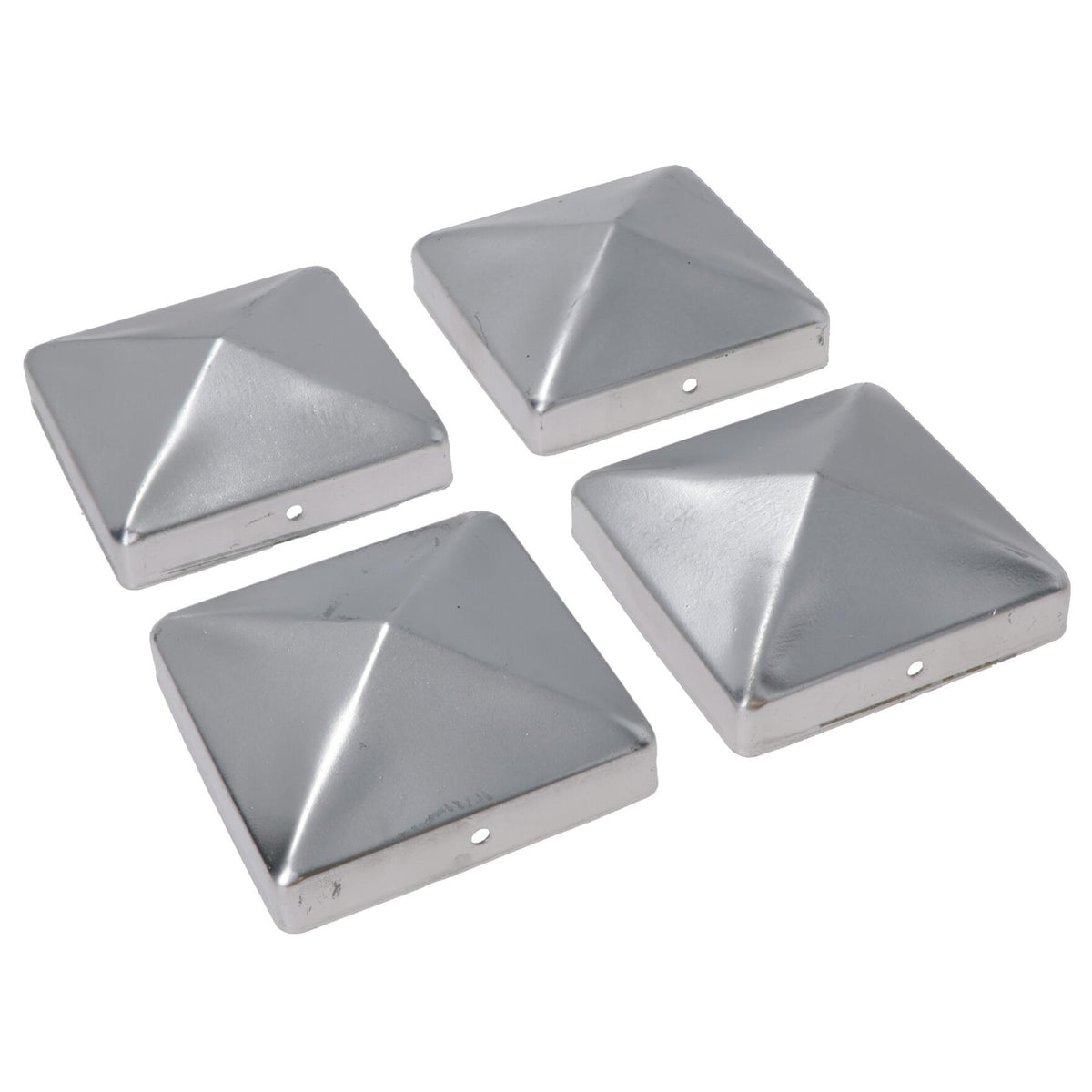 Metal Fence Post Caps for Fence Posts 75mm x 75mm Protector Cover Silver