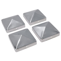 Metal Fence Post Caps for Fence Posts 75mm x 75mm Protector Cover Silver