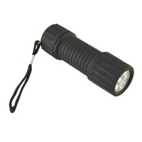 9 LED Orange Torch Light Mini Flashlight Camping Hiking Rubber Case