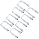 8 Single Parabolic Leaf Spring High Tensile U Bolt / Nuts For Ifor Williams Trailers