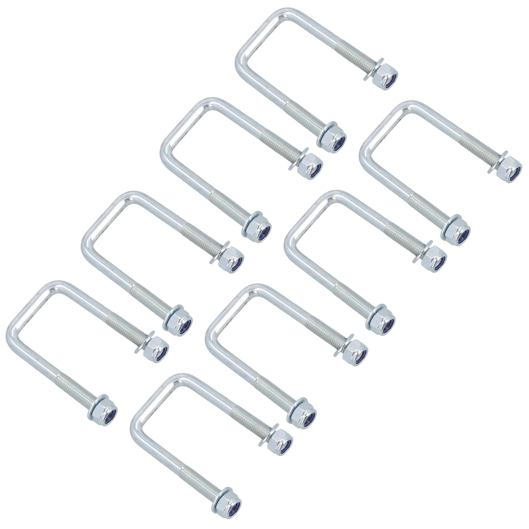 8 Single Parabolic Leaf Spring High Tensile U Bolt / Nuts For Ifor Williams Trailers