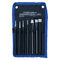 7pc Punch And Chisel Set With Taper Pin Cold Chisels + Centre Punch
