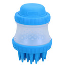 Blue Silicone Dog Washing Brush With Built In Shampoo Reservoir Dogs On Go