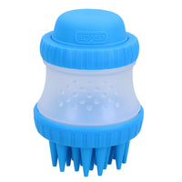 Brosse de lavage pour chien en silicone bleu avec réservoir de shampoing intégré Dogs On Go