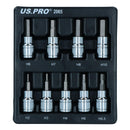 Long and Short Hex / Allen Key Socket Bit Set 3/8" dr H2 - H10 mm