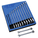 12pc Metric Gear Ratchet Spanner Combination Wrench 8 – 19mm 72 Teeth