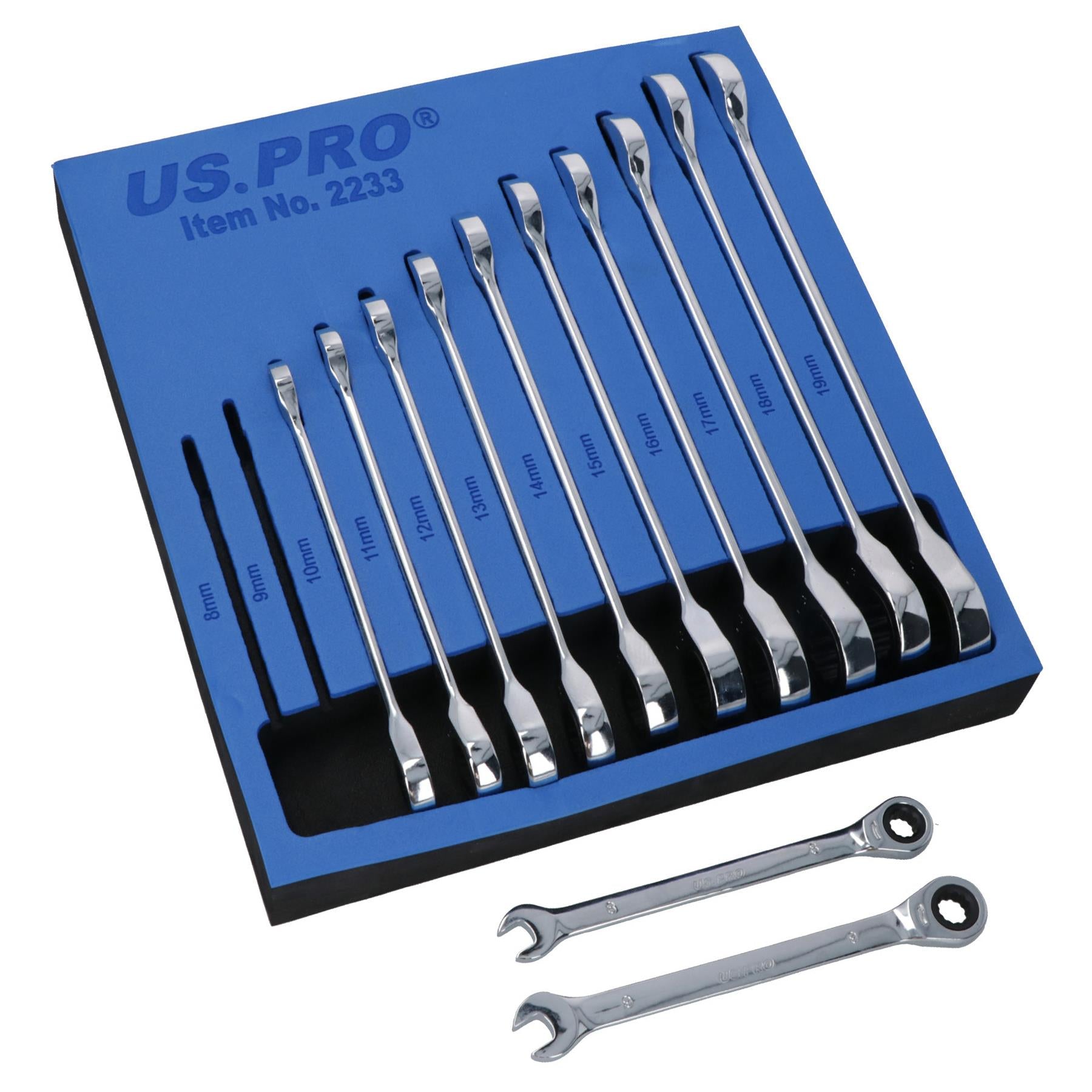 12pc Metric Gear Ratchet Spanner Combination Wrench 8 – 19mm 72 Teeth
