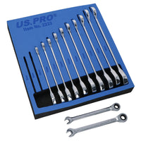 12pc Metric Gear Ratchet Spanner Combination Wrench 8 – 19mm 72 Teeth