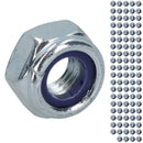 M8 x 1.25mm Nyloc Nut Fastener Hexagonal Metric Nuts Grade 8 Zinc Plated