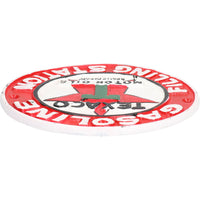 Plaque murale ronde en fonte Texaco pour garage, atelier, magasin, station-service