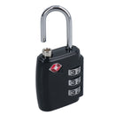 TSA Luggage Padlock Travel Lock 3 Digit Combination for Suitcases Black